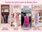 Glam Star Print Stainless Steel Tumbler with Straw & Handle - 30oz