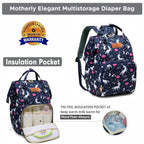 Cute Printed Baby Diaper Backpack – Large Capacity Waterproof Maternity Travel Bag