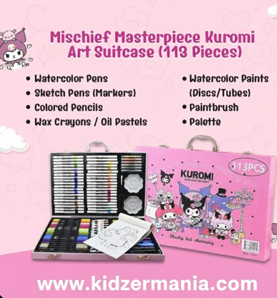 Premium 113-Piece Kids Art Suitcase Collection – 4 Exciting Themes