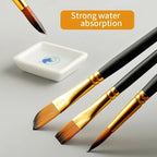 Keep Smiling 10 PCS Artist Paint Brush Set | Premium Multishape Brushes for Acrylic, Watercolor & Oil Painting
