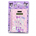 Kuromi Inspired 2-in-1 Calculator Spiral Diary Set – Kawaii Purple Stationery Gift with Pen & Accessories