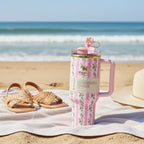 LOVESHACKFANCY x Stanley Pink Floral Tumbler