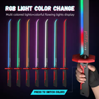 Cyber-Sword Pro: Futuristic RGB Lightsaber with Mist Spray & Sparking Effects
