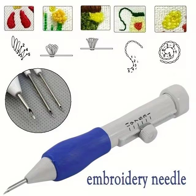 Embroidery Knitting Pocket Needle Pen - Magic Embroidery Pen Kit