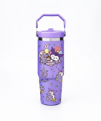 Kuromi Stainless Steel Insulated Water Tumbler with Handle | Cute Travel Mug for Kids