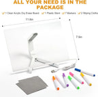 7 Color LED Note Board for Kids  Acrylic Drawing & Message Board with 7 Markers