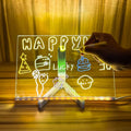 7 Color LED Note Board for Kids  Acrylic Drawing & Message Board with 7 Markers
