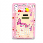 Cute Aesthetic Spiral Diary with Built-in Calculator & Stationery Set – Pastel Theme Secret Journal for Girls