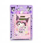 Kuromi Inspired 2-in-1 Calculator Spiral Diary Set – Kawaii Purple Stationery Gift with Pen & Accessories