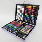 Kuromi 128-Pcs Kids Art Set - Cute Drawing & Painting Color Kit with Metal Carry Case