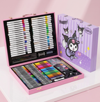 Kuromi Pink & Purple 150 PCS Art Set | Complete Drawing & Coloring Kit – Kidzermania
