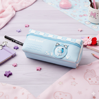 Kawaii Sanrio-Themed Aesthetic Pencil Pouch – Large Capacity School Stationery Organizer for Girls (Pink, Blue, Purple)