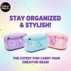Premium Bow-Design School Pencil Box - Multi-Layer Stationery Pouch for Kids - Cute & Durable Pen Bag