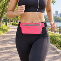 Water-Resistant Running Waist Bag with Earphone Port
