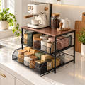 2-Tier Pull-Out Wire Basket Kitchen Countertop Organizer