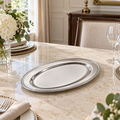 Premium 35cm Silver Oval Serving Tray
