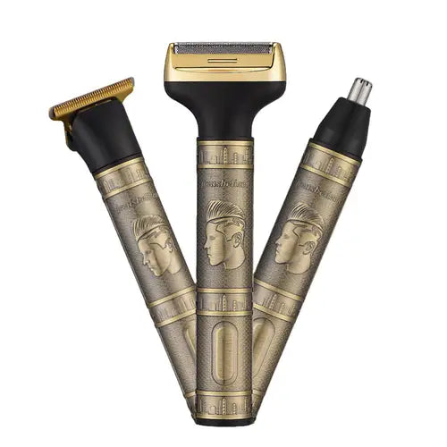 SM-542 3-in-1 Vintage Trimmer - Retro-Style Hair & Beard Grooming Kit