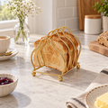 Elegant Small Gold Metal Toast Rack