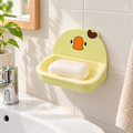 Cute Duck Wall-Mounted Soap Dish with Adhesive