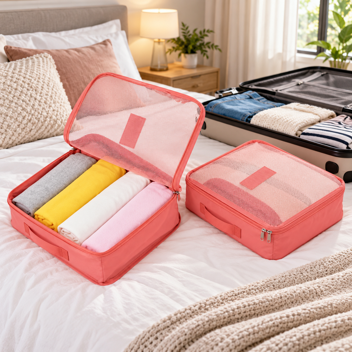 Travel Clothes Packing Organizer Bags – 2-Piece Set