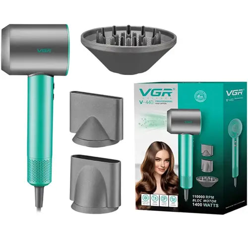 VGR V-440 Professional Hair Dryer & Styler - BLDC Motor, 110,000 RPM, Fast Drying & Hair Care