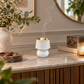 Luxury White & Gold Incense Burner – Decorative Bakhoor Holder