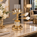Luxury Crystal Lotus & Calla Lily Candle Holder