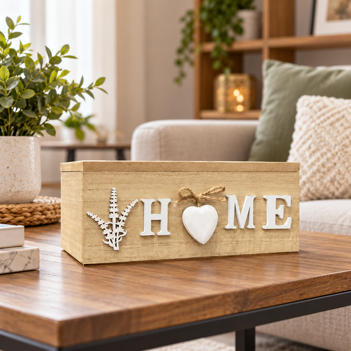 Rustic HOME Wooden Tissue Box Cover